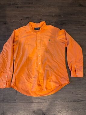 Ralph Lauren Orange Long-Sleeve Button-Down Shirt